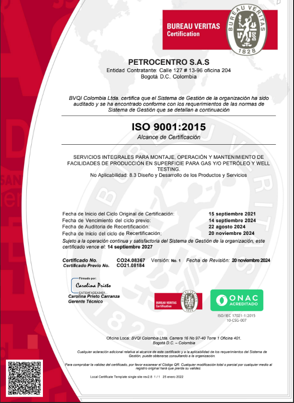 Certificaciones